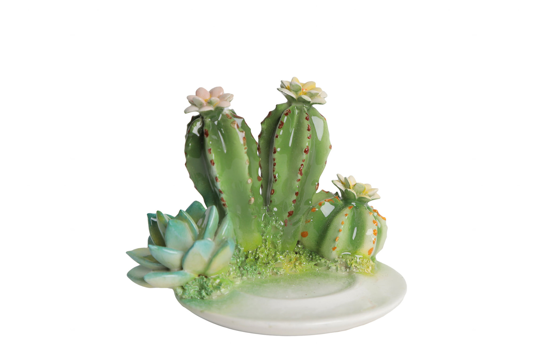 Sicilia in ceramica da parete con decoro limoni e fichi d'india